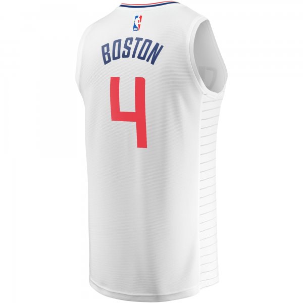 Men's LA Clippers Brandon Boston Fanatics White Fast Break Player Jersey - Association Edition