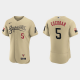 Men's Arizona Diamondbacks #5 Eduardo Escobar Gold 2021 MLB City Connect Flex Base Jersey