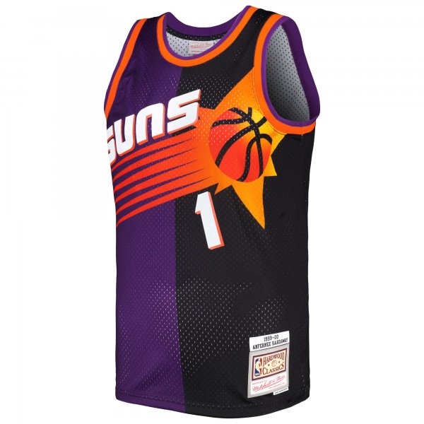 Men's Phoenix Suns Penny Hardaway Mitchell & Ness Purple/Black Hardwood Classics 1999/00 Split Swingman Jersey