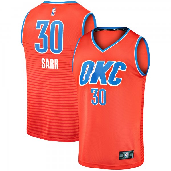 Men's Oklahoma City Thunder Olivier Sarr Fanatics Orange Fast Break Replica Player Jersey - Statement Edition