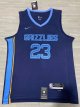 Men's #23 Derrick Rose Memphis Grizzlies Blue City Edition Jersey