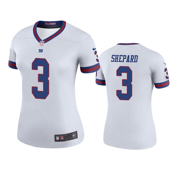 Nike Women's New York Giants Sterling Shepard #3 Color Rush Legend White NFL jersey