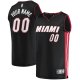 Men's Miami Heat Fanatics Black Fast Break Custom Replica Jersey - Icon Edition