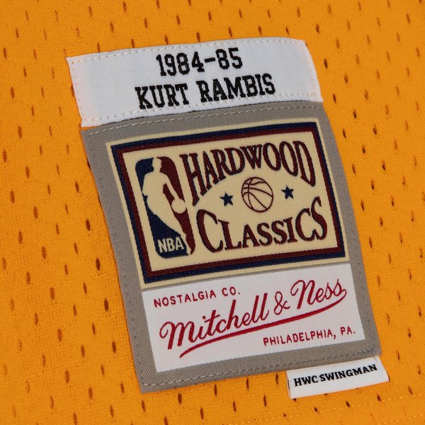 Men's Los Angeles Lakers Kurt Rambis Mitchell & Ness Gold 1984/85 Swingman Jersey