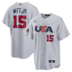 Youth Nike USA Baseball #15 Bobby Witt Gray 2023 World Baseball Classic Jersey