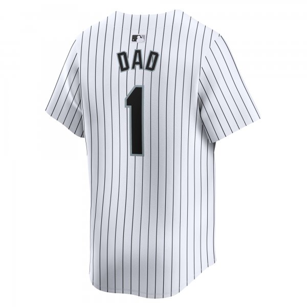 Men's Chicago White Sox Nike White #1 Dad Home Limited Jersey