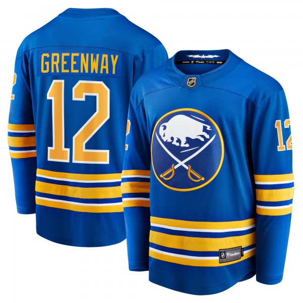 Men's Buffalo Sabres Jordan Greenway Fanatics Royal Home Breakaway Jersey