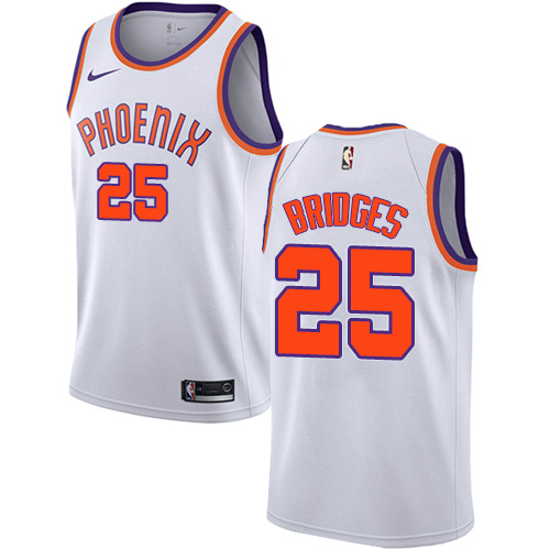 Men's Nike Phoenix Suns #25 Mikal Bridges White Swingman Association Edition NBA Jersey