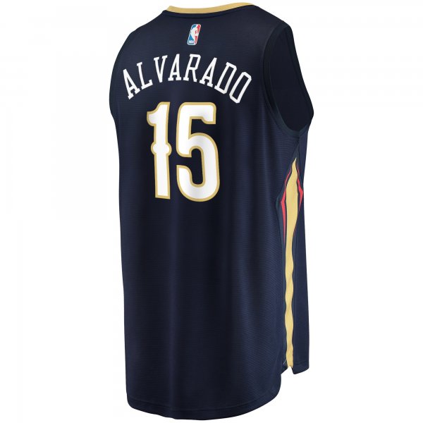 Men's New Orleans Pelicans Jose Alvarado Fanatics Navy Fast Break Replica Jersey - Icon Edition