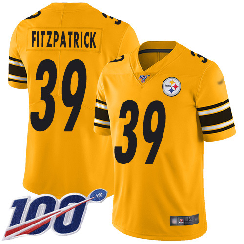 Men's Pittsburgh Steelers #39 Minkah Fitzpatrick Gold Stitched NFL Limited Inverted Legend 100th Season Jersey