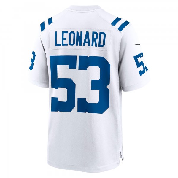 Men's Indianapolis Colts Shaquille Leonard Nike White Player Game Jersey