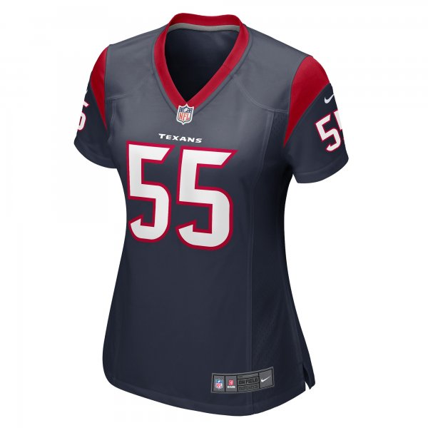 Women's Houston Texans Jerry Hughes Nike Navy Game Player Jersey