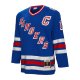 Men's New York Rangers Mark Messier Mitchell & Ness Blue Captain Patch 1993/94 Blue Line Player Jersey