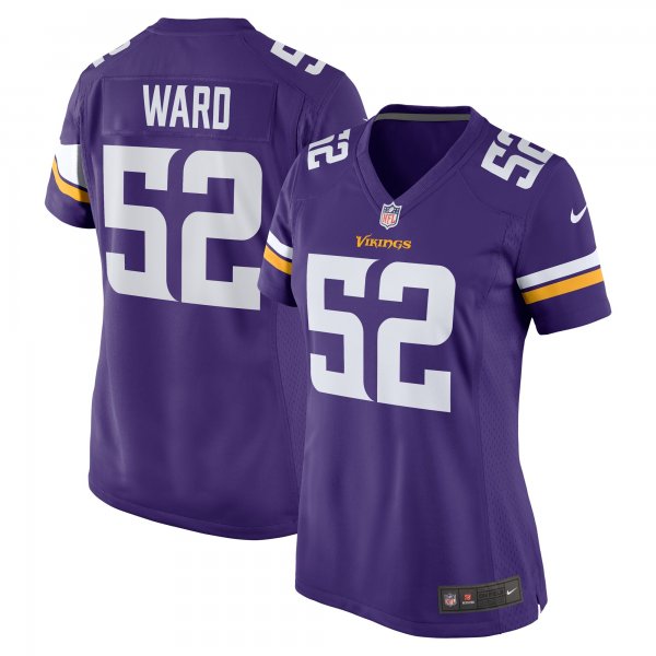 Women's Minnesota Vikings Jihad Ward Nike  Purple Team Game Jersey