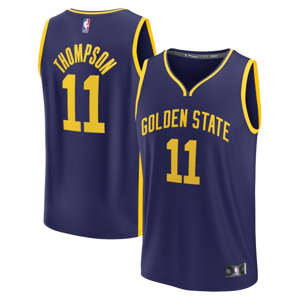 Men's Golden State Warriors Klay Thompson Fanatics Navy Fast Break Replica Player Jersey - Statement Edition