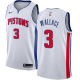 Youth Nike Detroit Pistons #3 Ben Wallace White NBA Swingman Association Edition Jersey