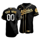 Men's Oakland Athletics Custom Golden Edition Black Flex Base Jersey