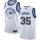 Men's Nike Golden State Warriors #35 Kevin Durant White Throwback The Finals Patch Swingman Hardwood Classics NBA Jersey