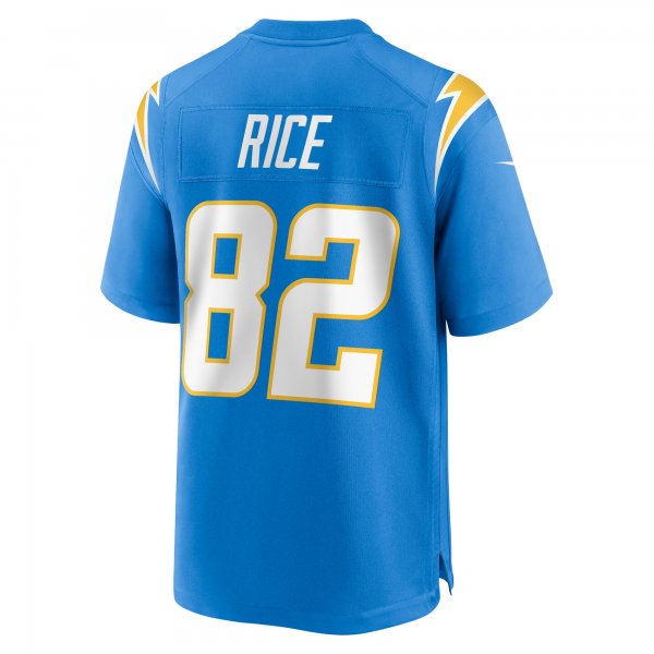 Men's Los Angeles Chargers Brenden Rice Nike  Powder Blue Team Game Jersey