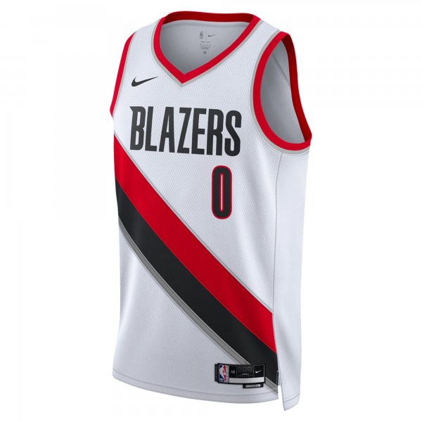 Unisex Portland Trail Blazers Damian Lillard Nike White Swingman Jersey - Association Edition