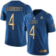 Nike Dallas Cowboys #4 Dak Prescott Navy Men's Stitched NFL Limited Gold NFC 2017 Pro Bowl Jersey