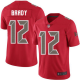 Men's Tampa Bay Buccaneers #12 Tom Brady Red Stitched NFL Limited Rush Jersey