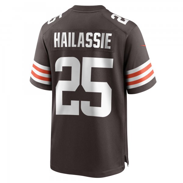 Men's Cleveland Browns Kahlef Hailassie Nike  Brown Team Game Jersey