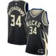 Unisex Milwaukee Bucks Giannis Antetokounmpo Jordan Brand Black Swingman Jersey - Statement Edition