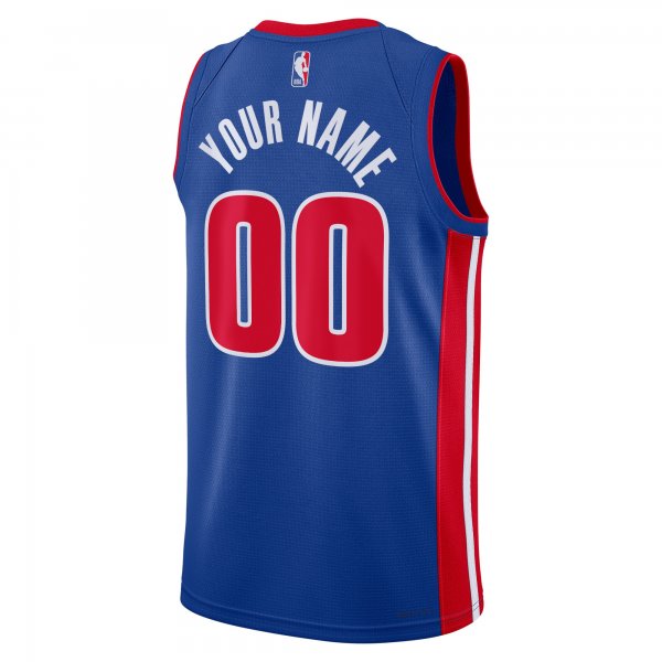 Unisex Detroit Pistons Nike Blue Swingman Custom Jersey - Icon Edition