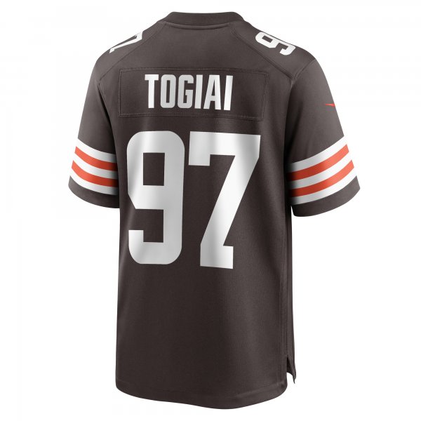 Men's Cleveland Browns Tommy Togiai Nike  Brown  Game Jersey