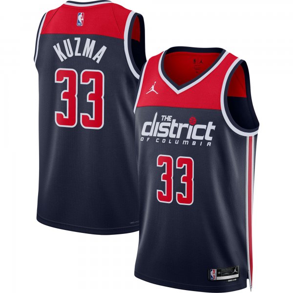 Unisex Washington Wizards Kyle Kuzma Jordan Brand Navy Swingman Jersey - Statement Edition