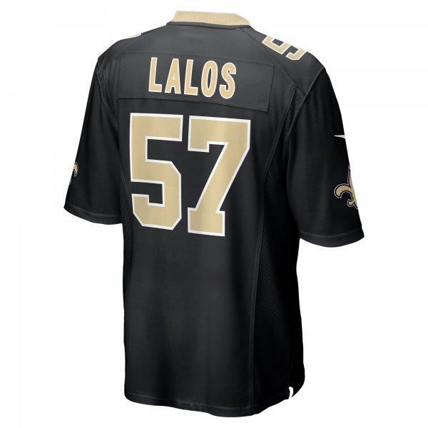 Men's New Orleans Saints Niko Lalos Nike  Black Team Game Jersey