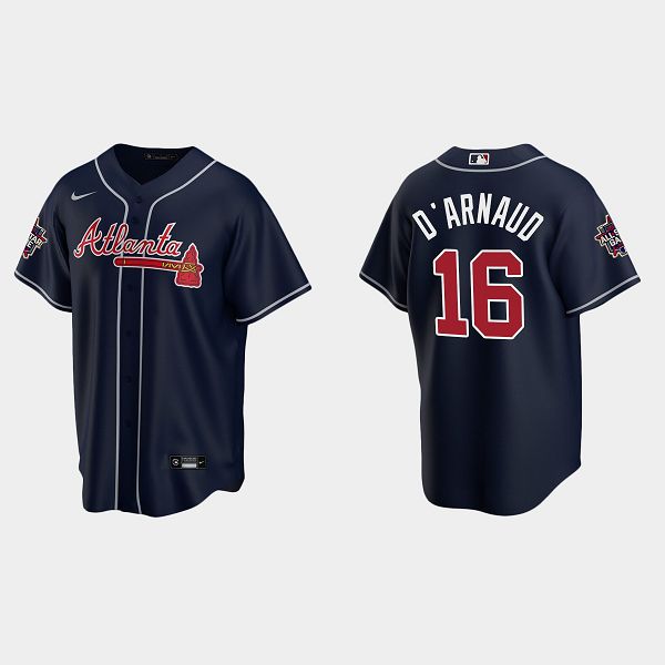 Men's Atlanta Braves #16 Travis d'Arnaud Navy 2021 MLB All-Star Jersey