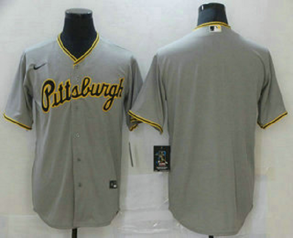 Men's Pittsburgh Pirates Blank Grey Stitched MLB Cool Base Nike Jersey