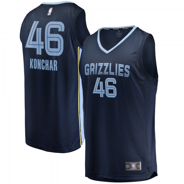 Men's Memphis Grizzlies John Konchar Fanatics Navy Fast Break Replica Jersey - Icon Edition