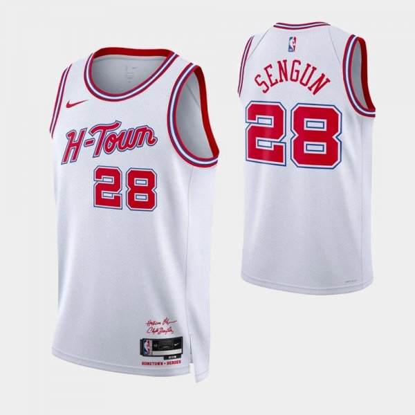 2023-24 City Edition Houston Rockets #28 Alperen Sengun White Swingman Jersey