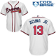 Atlanta Braves #13 Ronald Acuna Jr. White Cool Base Stitched Youth MLB Jersey