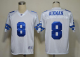 Men's Dallas Cowboys #8 Troy Aikman White Legend Throwback Stitched NFL Jersey