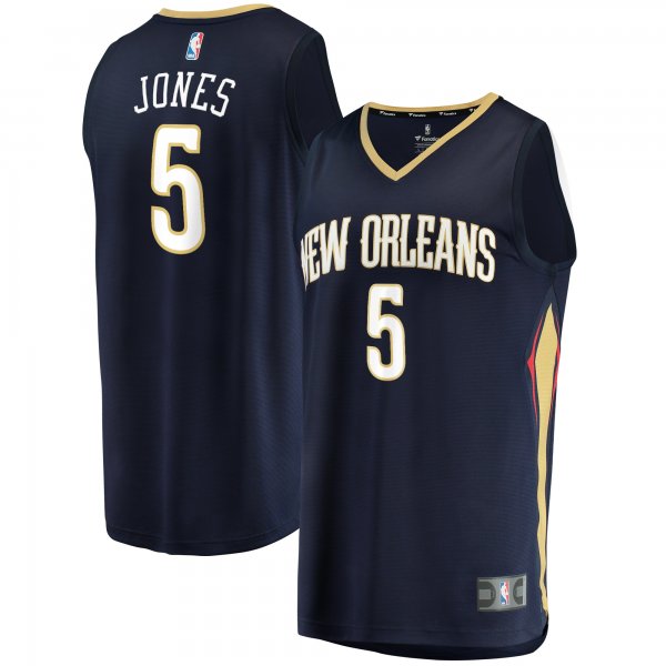 Youth New Orleans Pelicans Herbert Jones Fanatics Navy Fast Break Replica Jersey - Icon Edition