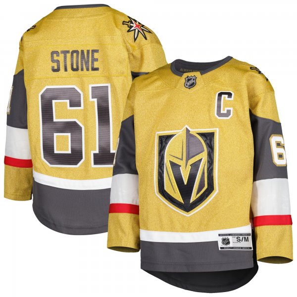 Youth Vegas Golden Knights Mark Stone Gold Home Captain Patch Premier Player Jersey