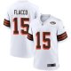 Men's Cleveland Browns #15 Joe Flacco Nike White Vapor Untouchable Limited Stitched NFL Jersey