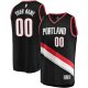 Youth Portland Trail Blazers Fanatics Black Fast Break Custom Replica Jersey - Icon Edition