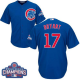 Chicago Cubs #17 Kris Bryant Blue Alternate 2016 World Series Champions Stitched Youth MLB Jersey