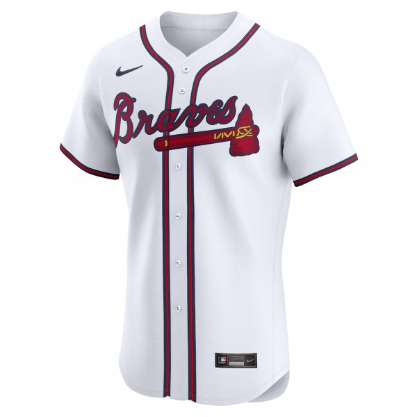 Men's Atlanta Braves Nike White Home Elite Custom Jersey