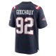 Men's New England Patriots Davon Godchaux Nike Navy Game Jersey