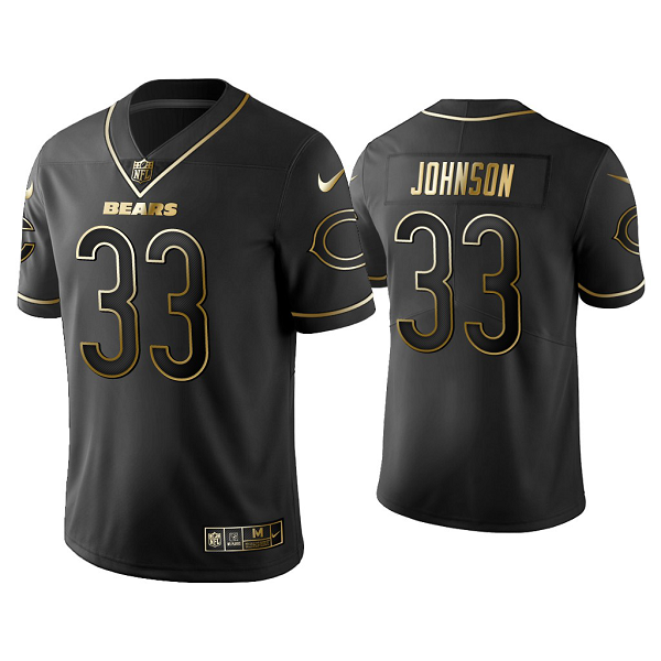 Golden Edition Vapor Limited Bears #33 Jaylon Johnson Black Jersey