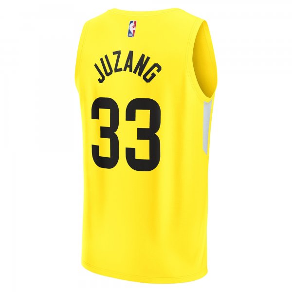 Men's Utah Jazz Johnny Juzang Fanatics Yellow Fast Break Replica Player Jersey - Icon Edition