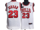 Men's Chicago Bulls #23 Michael Jordan Stitched White Champion Patch NBA Jersey