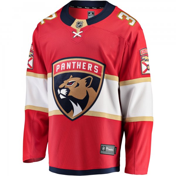 Men's Florida Panthers Lucas Carlsson Fanatics Red Home Breakaway Player Jersey