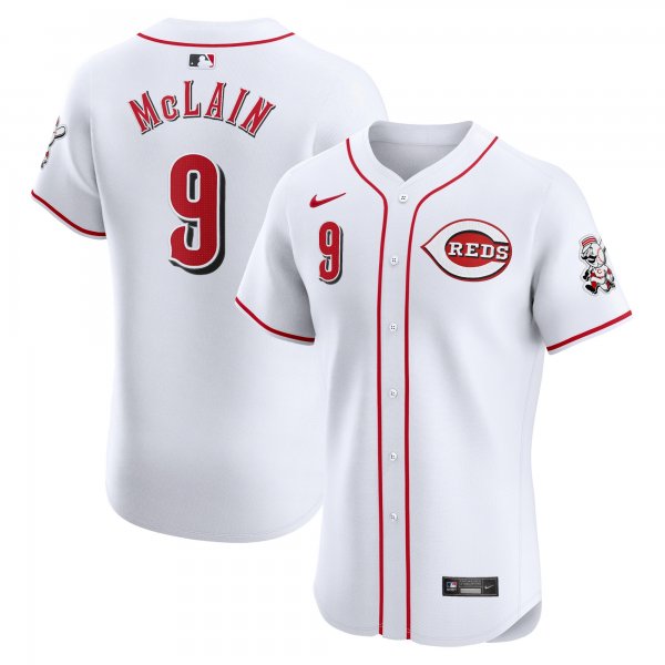 Men's Cincinnati Reds Matt McLain Nike White Home Elite Player Jersey